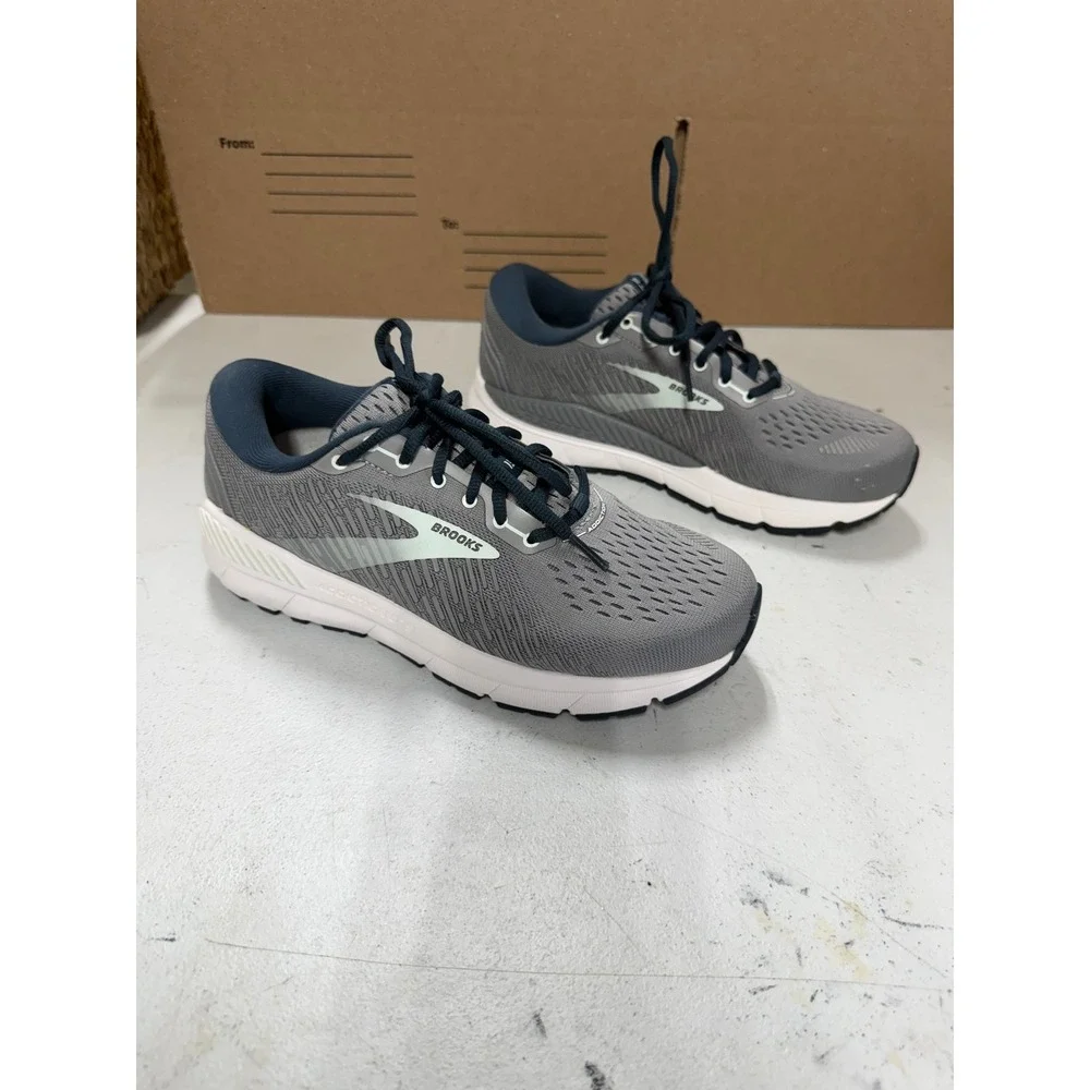 Brooks Addiction GTS 15 Womens Running Shoes Grey Navy Wide D Size 8